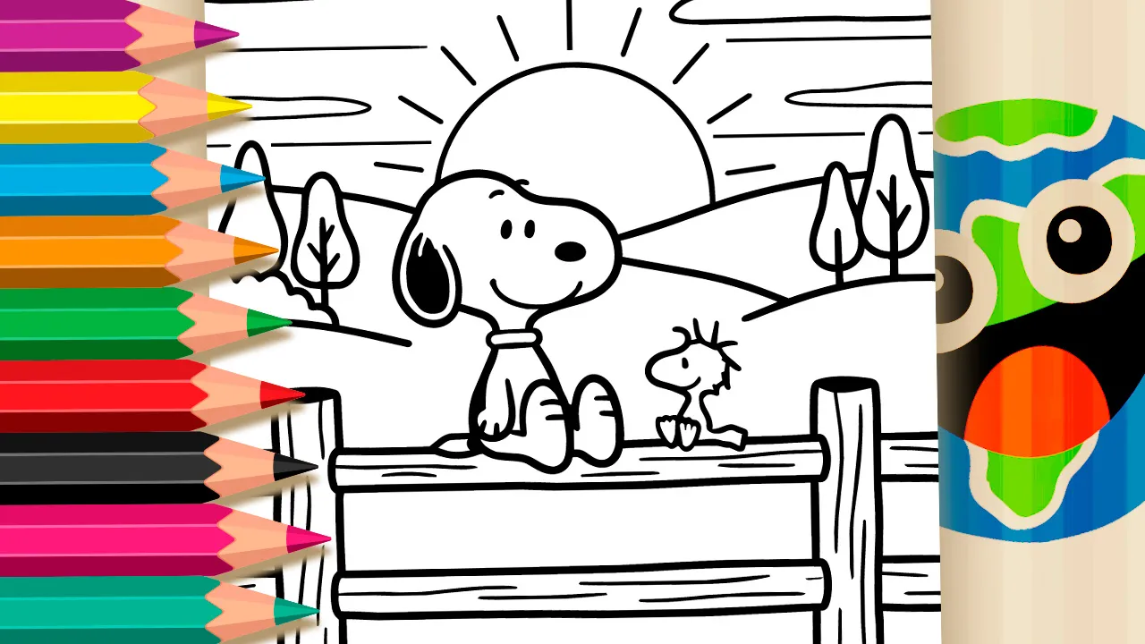 Snoopy e Woodstock no Pôr do Sol