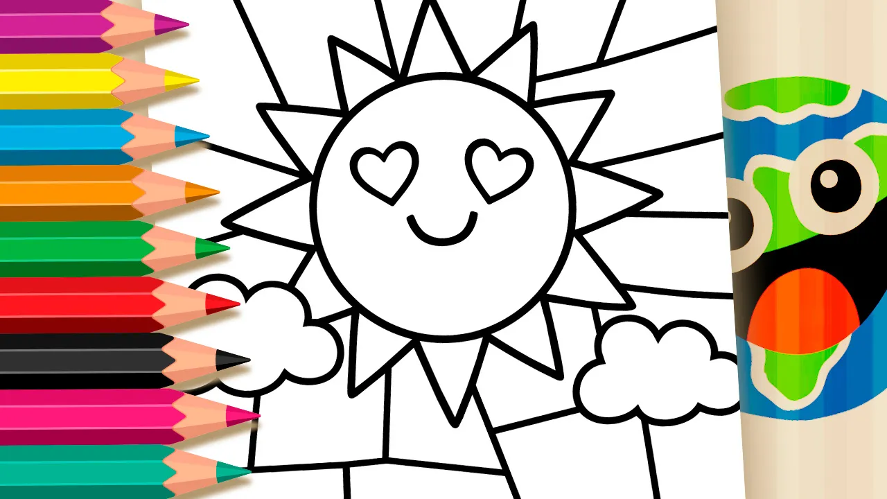 Sol em Mosaico para Colorir Online - Desenho para imprimir e colorir
