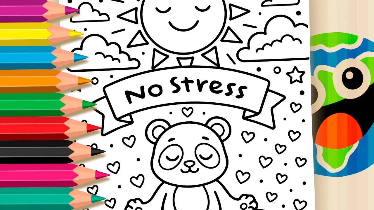 Ursinho No Stress - Desenho para imprimir e colorir