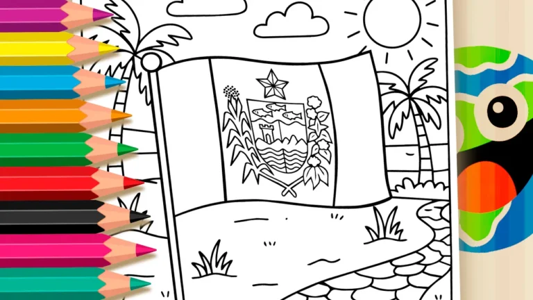 Bandeira de Alagoas para Colorir Online