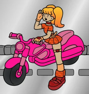 garota motoqueira