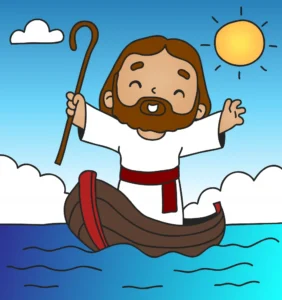 Jesus Navegando no Barco