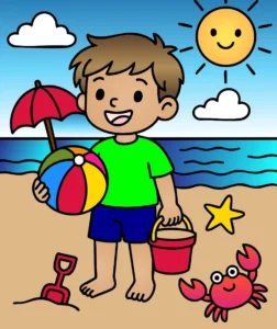 Menininho na Praia