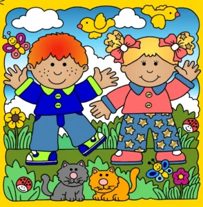 Menino e Menina no Bosque