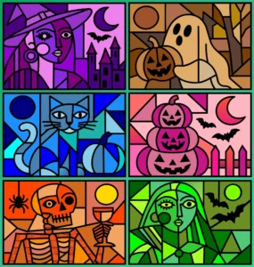 Mosaico para hallowen