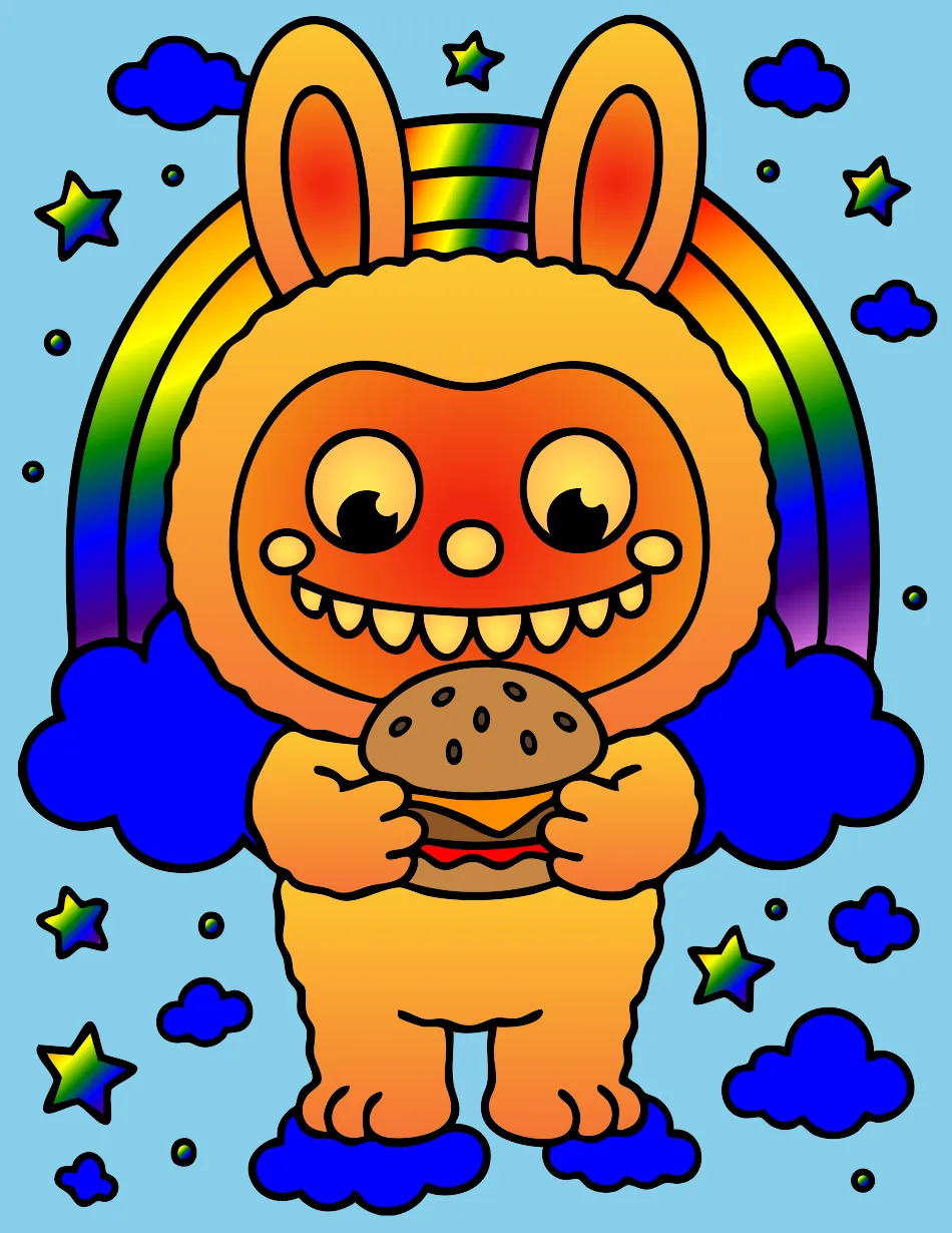 No céu dos hambúrguer – Desenho Colorido Online para Pintar e Imprimir | Jogo de Colorir grátis no Mundo dos Jogos