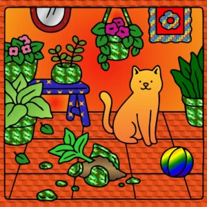 O gato amarelo