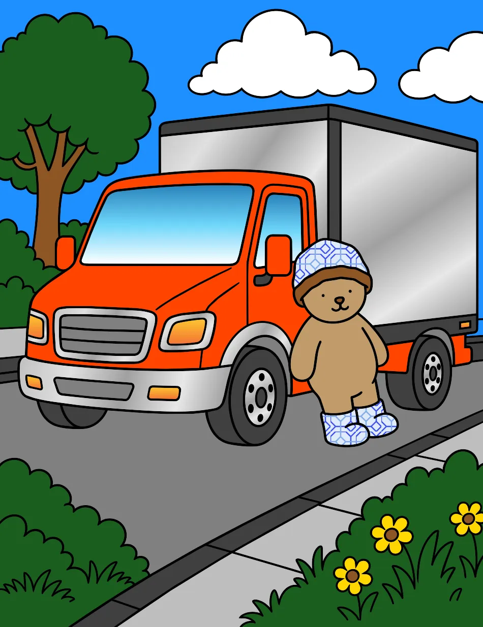 Passeio de Caminhão – Desenho Colorido Online para Pintar e Imprimir | Jogo de Colorir grátis no Mundo dos Jogos