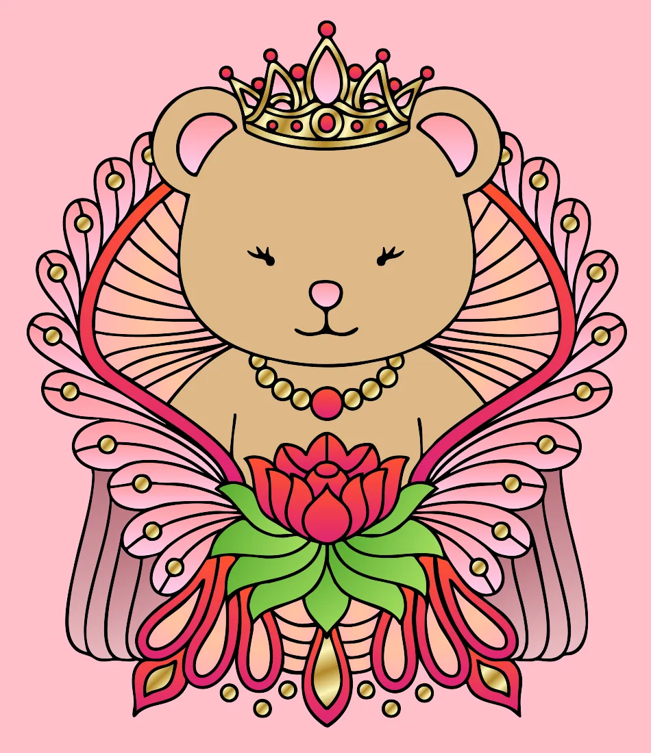 Princesa Ursa – Desenho Colorido Online para Pintar e Imprimir | Jogo de Colorir grátis no Mundo dos Jogos