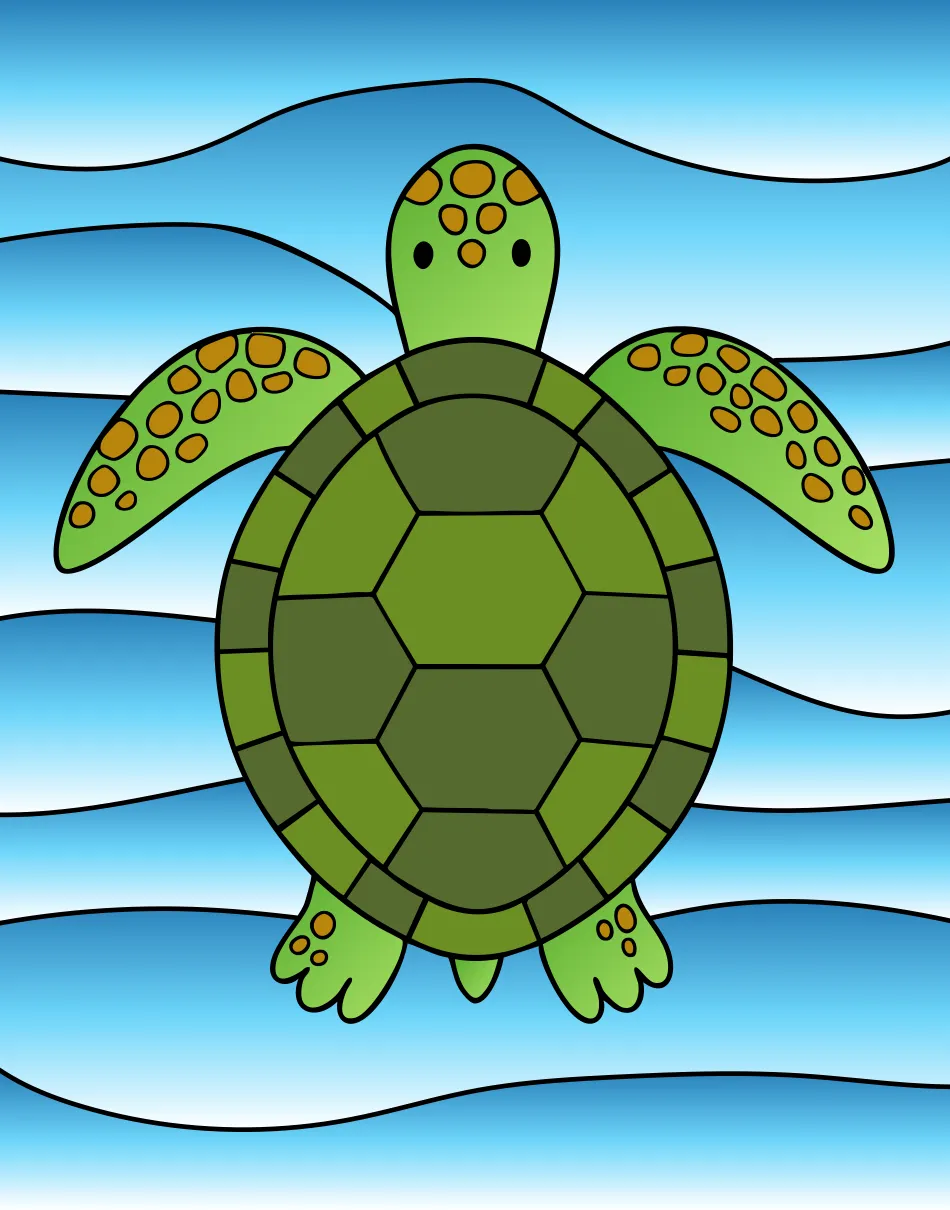 Tartaruguinha Tuto – Desenho Colorido Online para Pintar e Imprimir | Jogo de Colorir grátis no Mundo dos Jogos