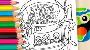Balão Mágico para Colorir Online