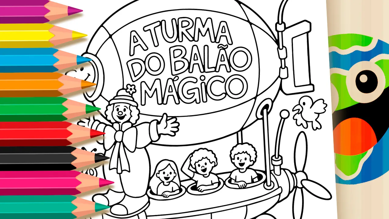 Balão Mágico - Desenho para imprimir e colorir