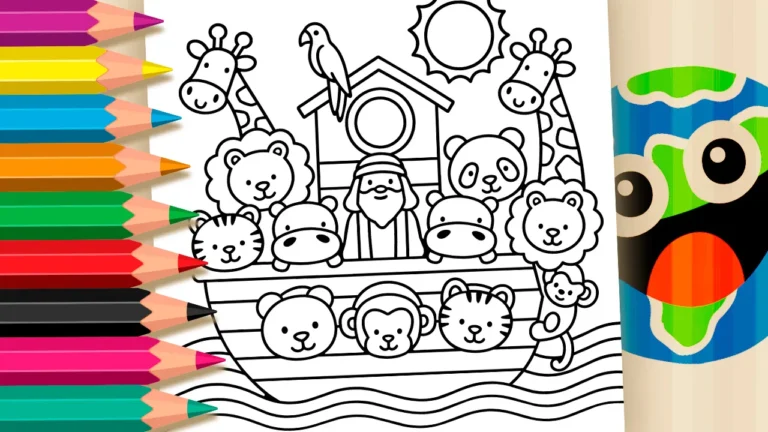 Arca de Noé para Colorir Online