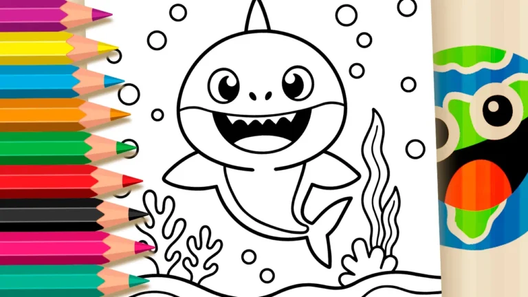 Baby Shark para Colorir Online