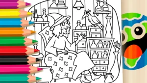 Bruxa Zelda para Colorir Online