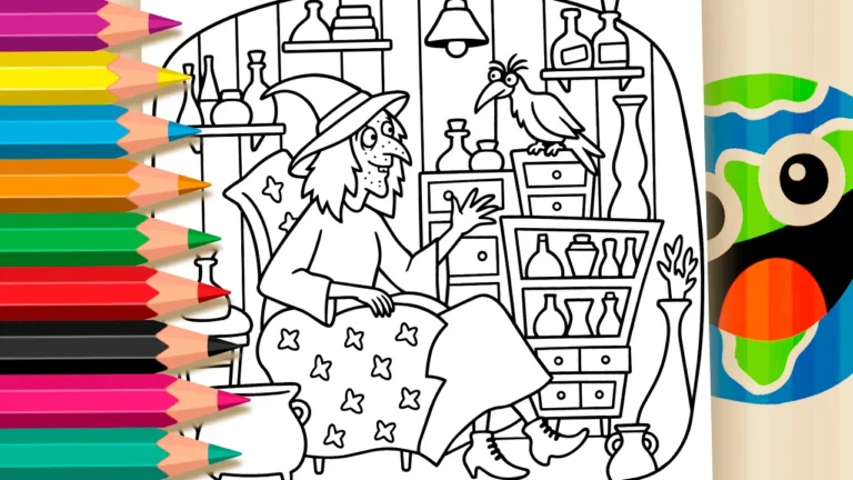 Bruxa Zelda para Colorir Online