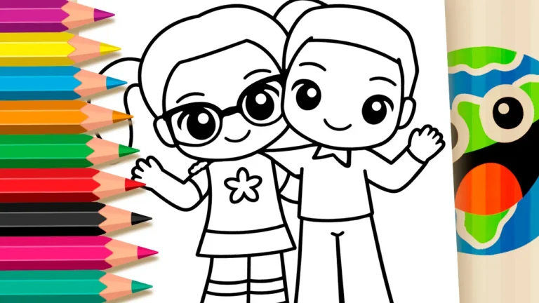 Amigos Buddy Poke para Colorir Online