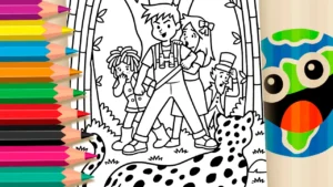 Pedrinho e a Onça para Colorir Online