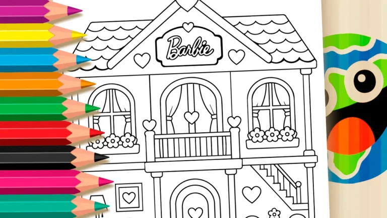 Casa da Barbie para Colorir Online