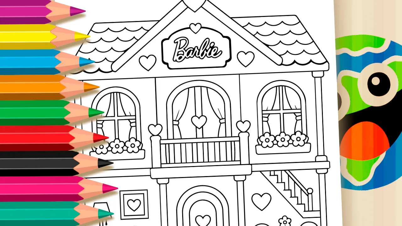 Casa da Barbie - Desenho para imprimir e colorir