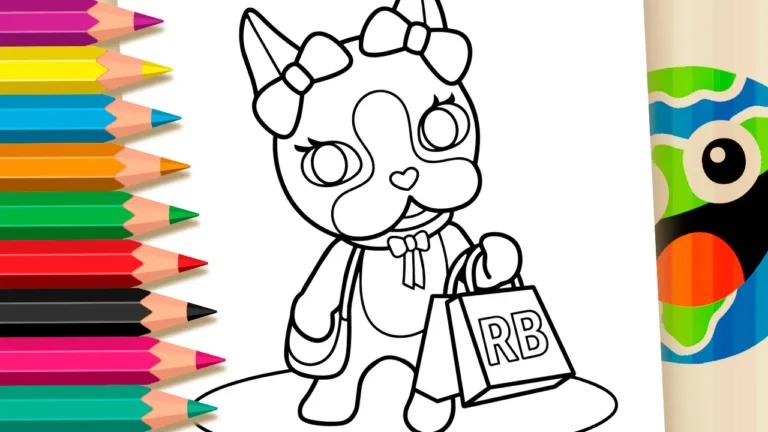 Rebecca Bonbon voltando das compras para Colorir Online
