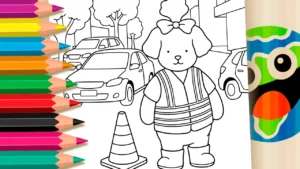 Cachorrinha Flanelinha para Colorir Online