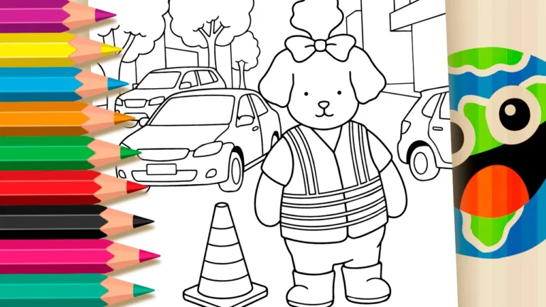 Cachorrinha Flanelinha para Colorir Online