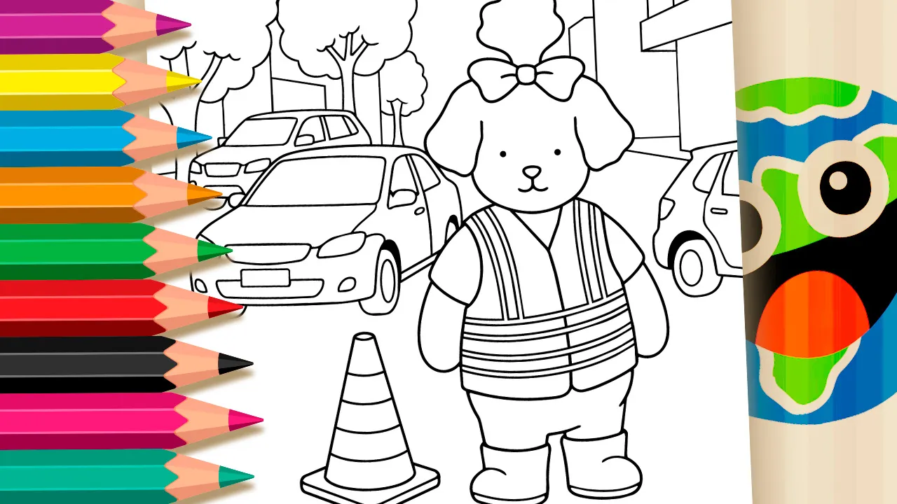 Cachorrinha Flanelinha - Desenho para imprimir e colorir