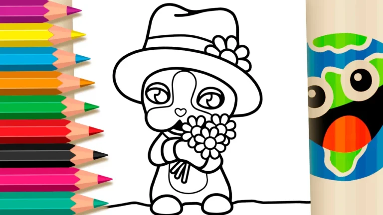 Rebecca Bonbon com Buquê para Colorir Online