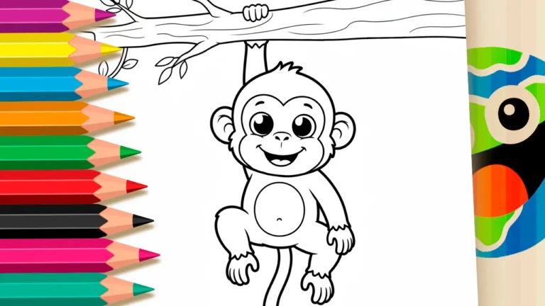 Macaco-prego para Colorir Online