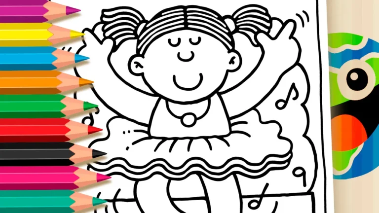 Bailarina com Tutu para Colorir Online