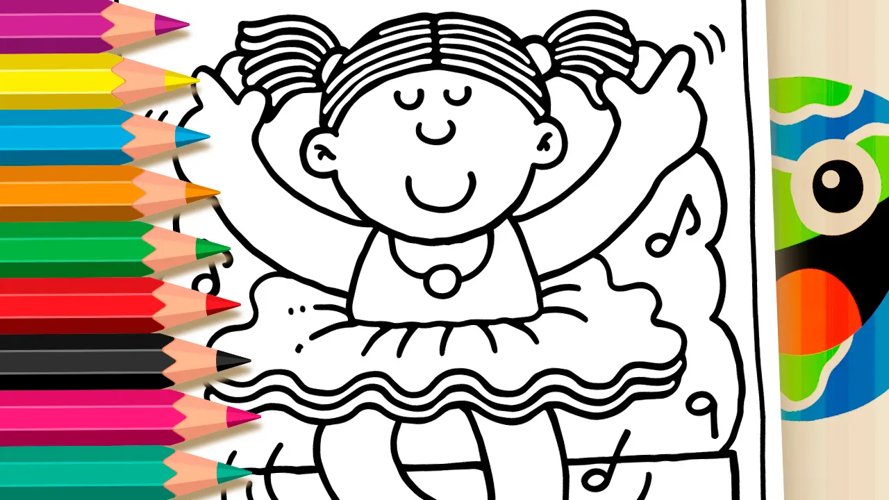 Bailarina com Tutu - Desenho para imprimir e colorir