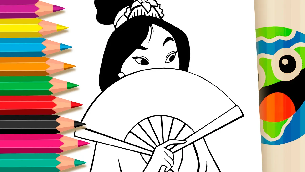 Mulan para Colorir - Desenho para imprimir e colorir