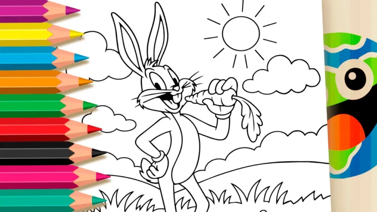 Pernalonga com Cenoura para Colorir Online