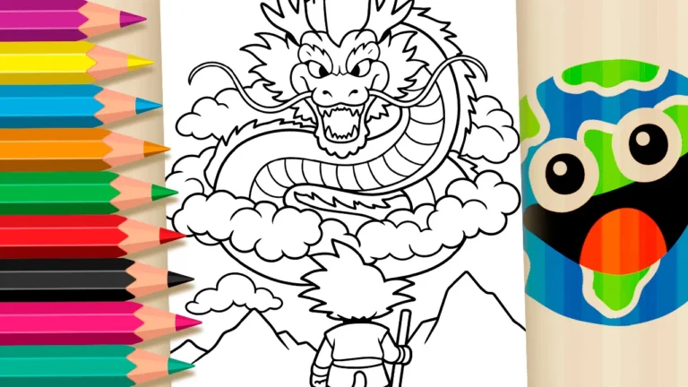 Shenlong e Goku para Colorir Online
