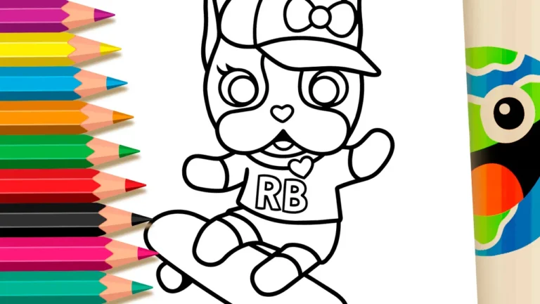 Rebecca Bonbon no Skate para Colorir Online