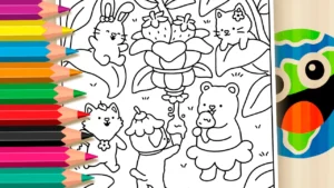 Planta de Sorvete de Morango para Colorir Online