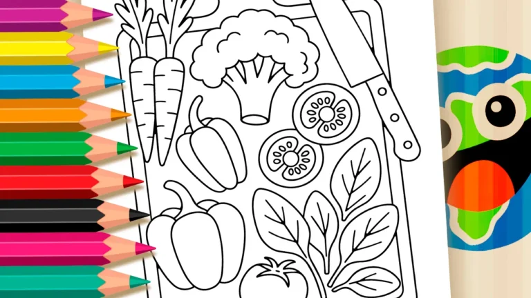 Tábua de Legumes para Colorir Online