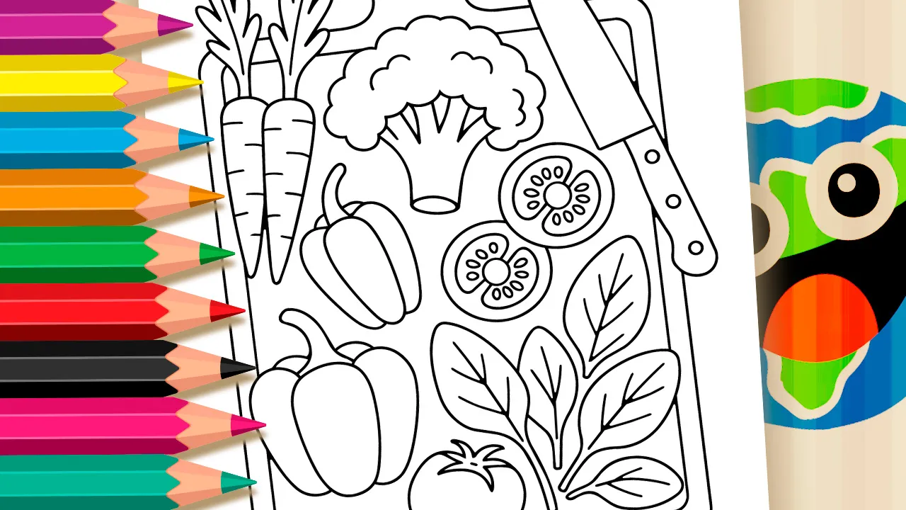 Tábua de Legumes - Desenho para imprimir e colorir