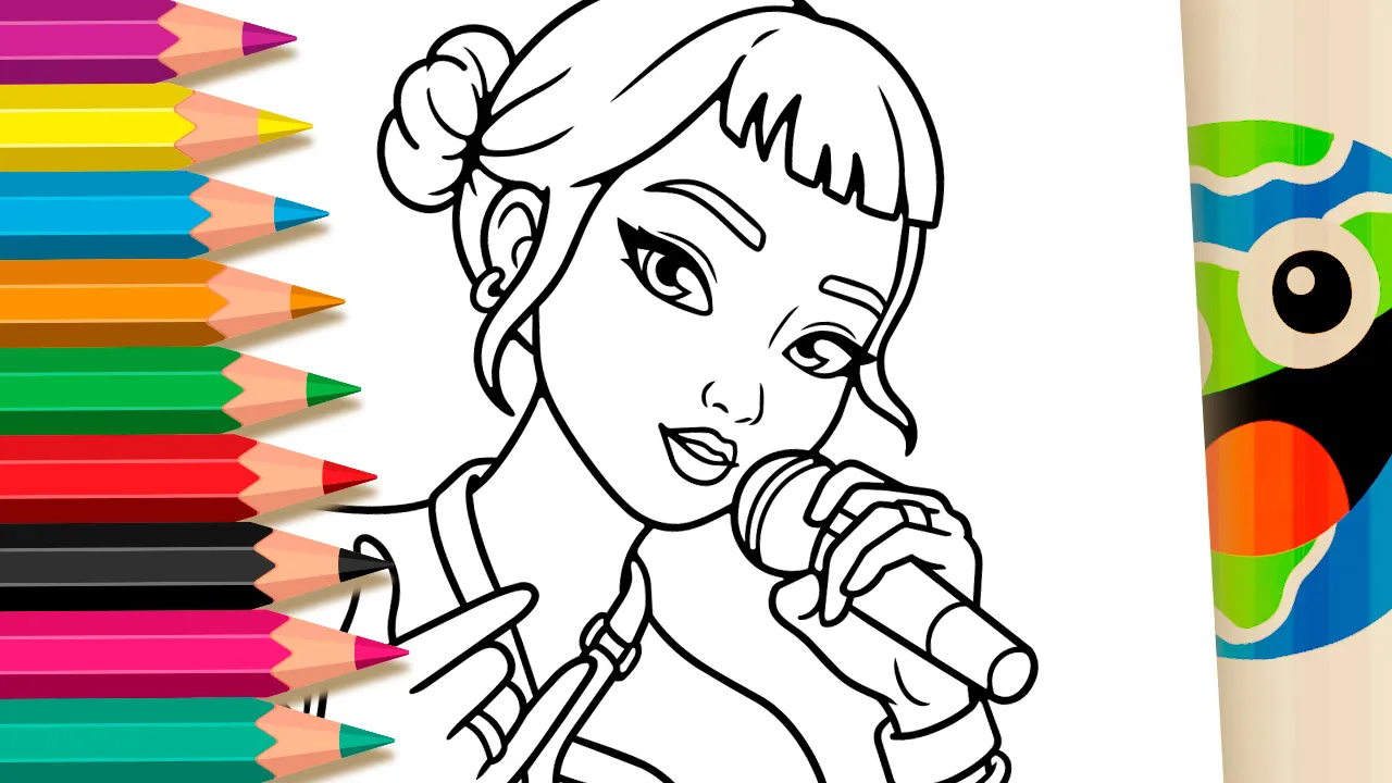 Zoey de Guerreiras do Kpop - Desenho para imprimir e colorir