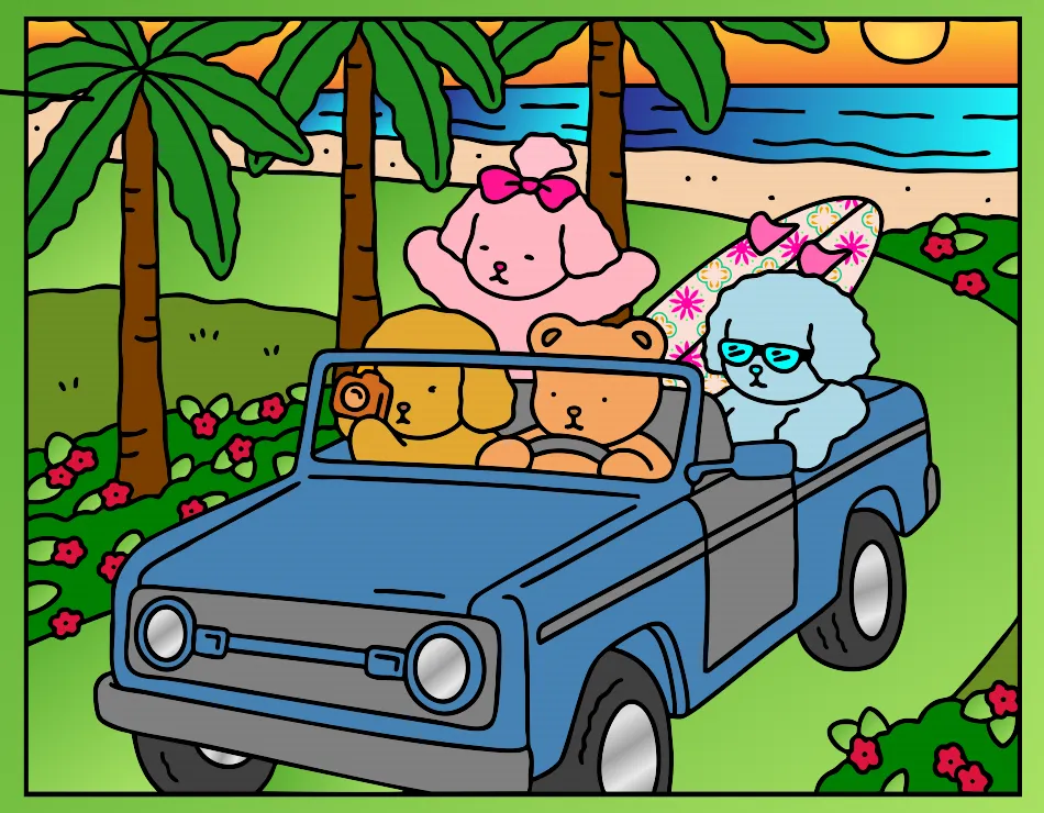 Enfim férias! – Desenho Colorido Online para Pintar e Imprimir | Jogo de Colorir grátis no Mundo dos Jogos