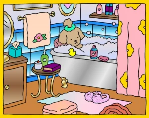 hora do banho