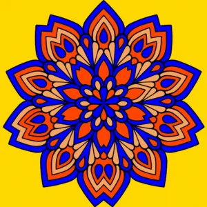 Mandala de três cores