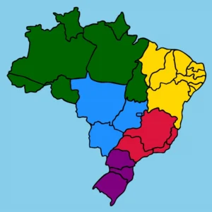 MAPA DO BRASIL COM REGIÕES E E