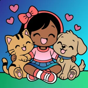 Menininha e Seus Pets